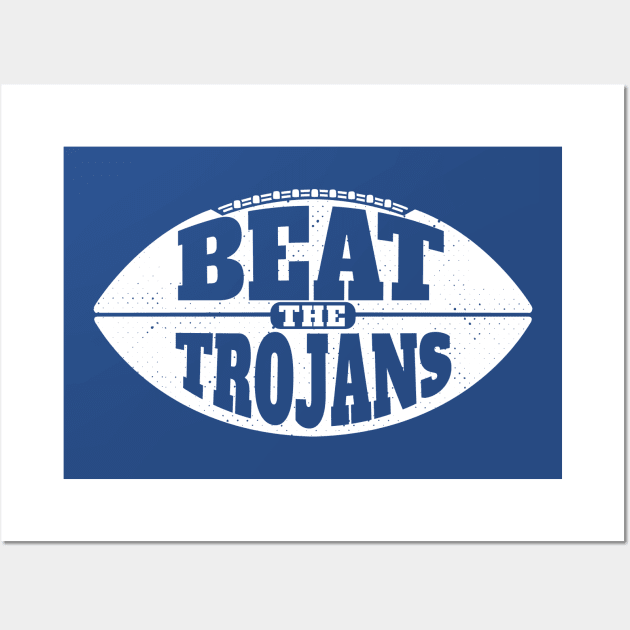 Beat the Trojans // Vintage Football Grunge Gameday Wall Art by SLAG_Creative